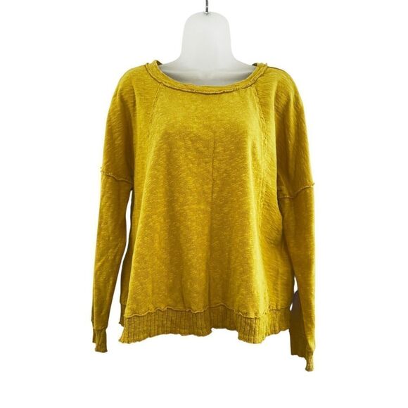 Chalet et cici Pullover Top Large Art to Wear Geometric Lagenlook Cotton Boxy - Picture 1 of 13